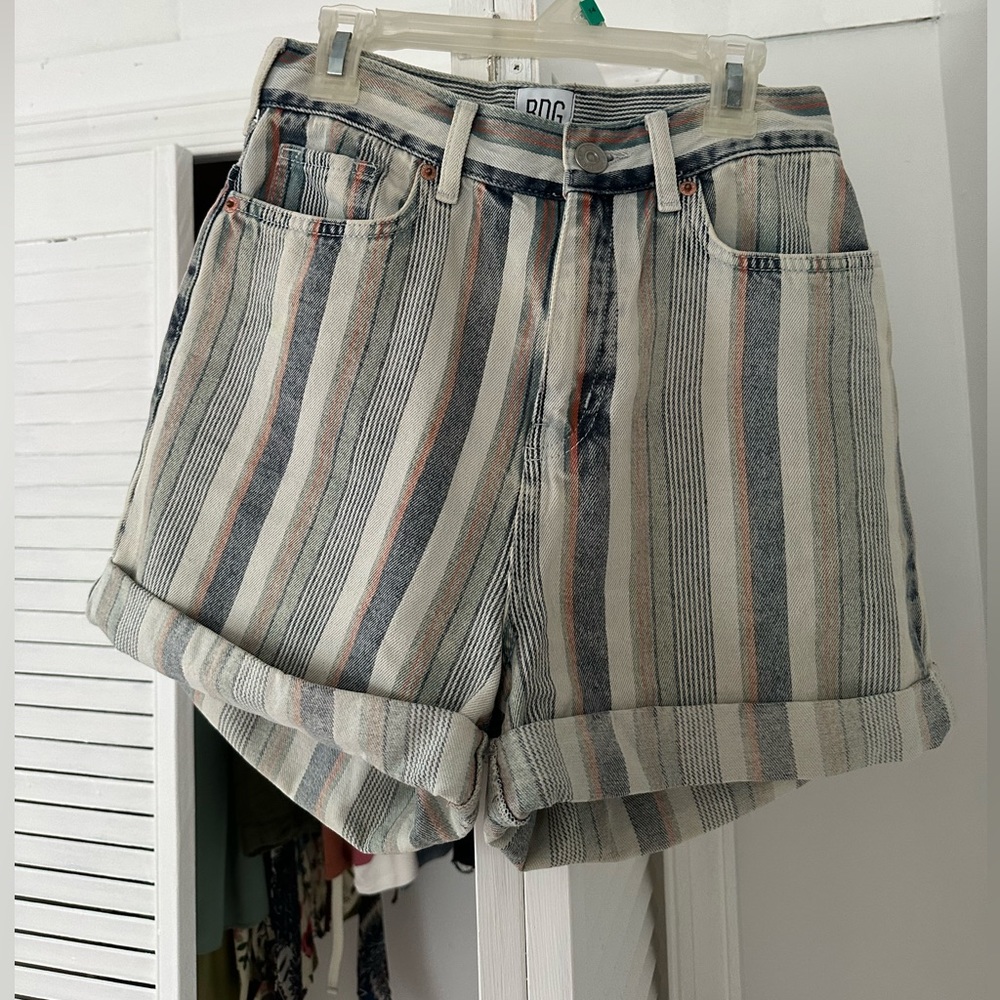 Urban Outfitters BDG striped jean shorts